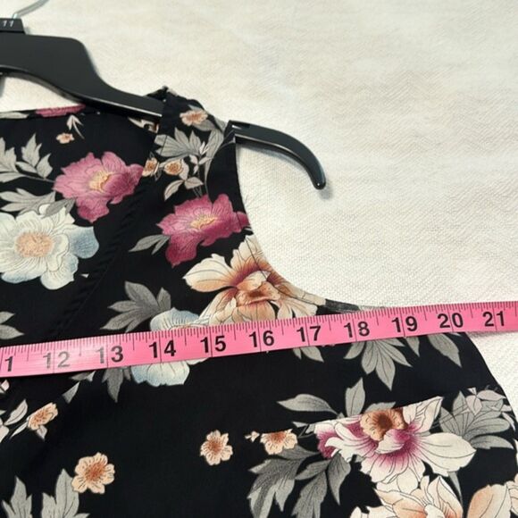 Torrid Chiffon Sheer Double Layered Tank Floral Womens 00 Medium Feminine Spring - Picture 10 of 11